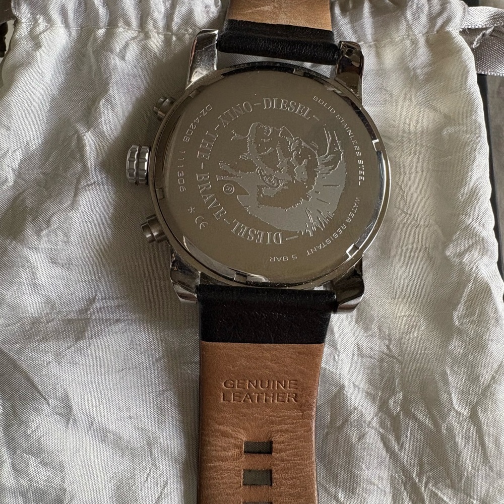 Diesel Black Dial Watch with Silver Bezel - Picture 2 of 2